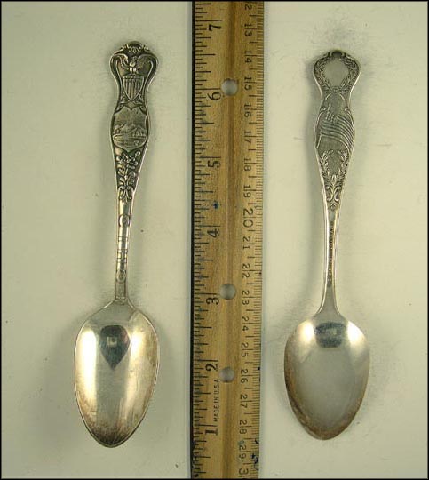 State Seal, Eagle, US Flag, Ohio Souvenir Spoon MAIN