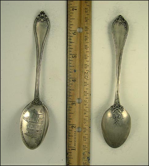 Memorial Hall, Toledo, Ohio Souvenir Spoon MAIN