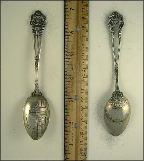 Bridge, Ship, Cincinnati, Ohio Souvenir Spoon MAIN