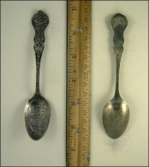 Music Hall, Queen City, City Seal, Cincinnati, Ohio Souvenir Spoon MAIN