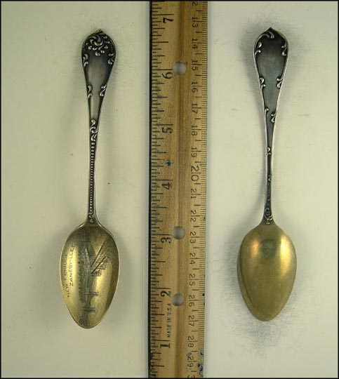 New Y Bridge, Zanesville, Ohio Souvenir Spoon MAIN