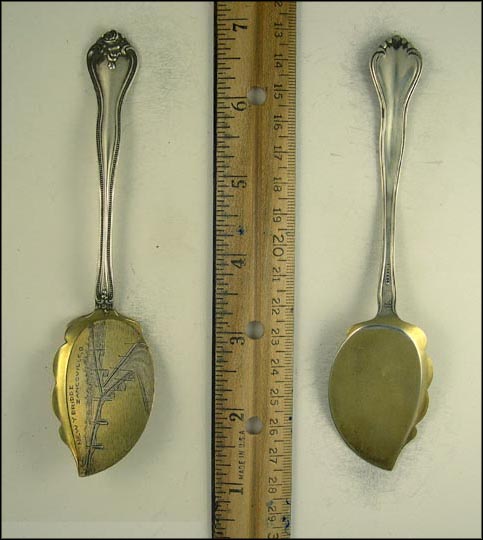 New Y Bridge, Zanesville, Ohio Souvenir Spoon MAIN