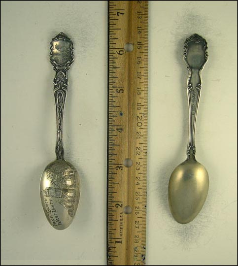 Presbyterian Church, State Seal, West Unity, Ohio Souvenir Spoon MAIN