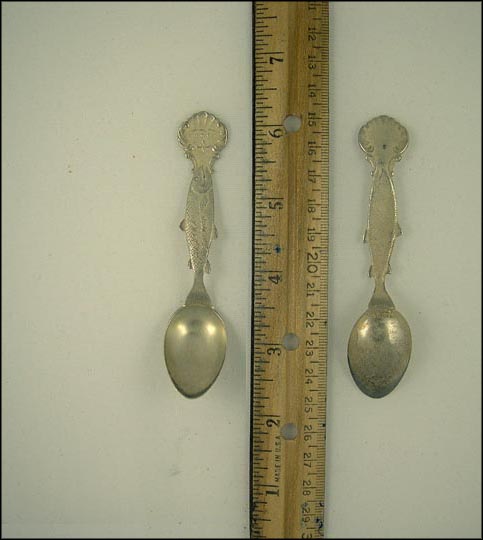 Sea Shell, Alaska Salmon, Boat, Alaska Souvenir Spoon MAIN