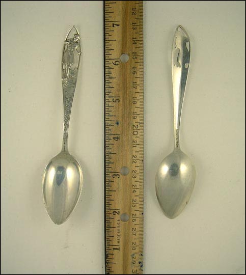 Lake Okoboji, Woman Walking in Water, Okoboji, Iowa Souvenir Spoon MAIN