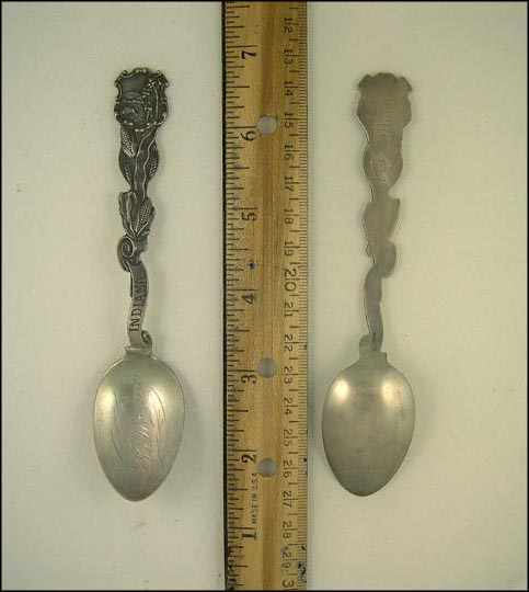 Corn, State Seal, Fort Wayne, Indiana Souvenir Spoon MAIN