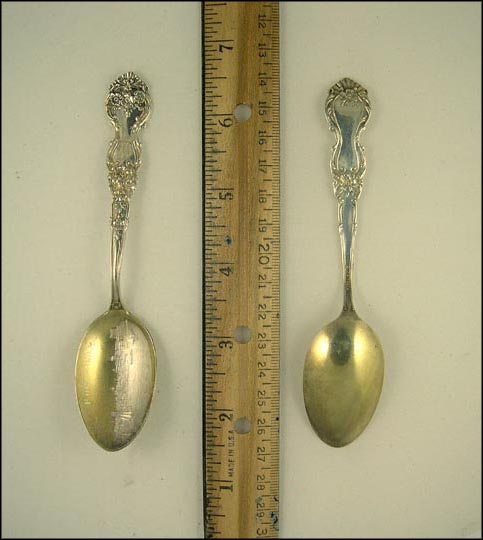 Boats on Water, Buildings, Portland, Maine Souvenir Spoon MAIN