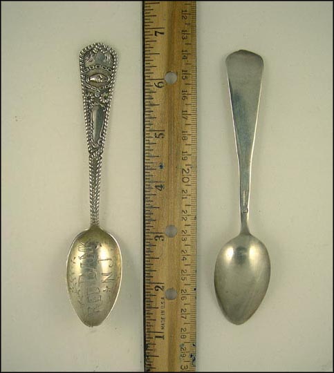 Hand Shake, Chain, Red Bank, New Jersey Souvenir Spoon MAIN