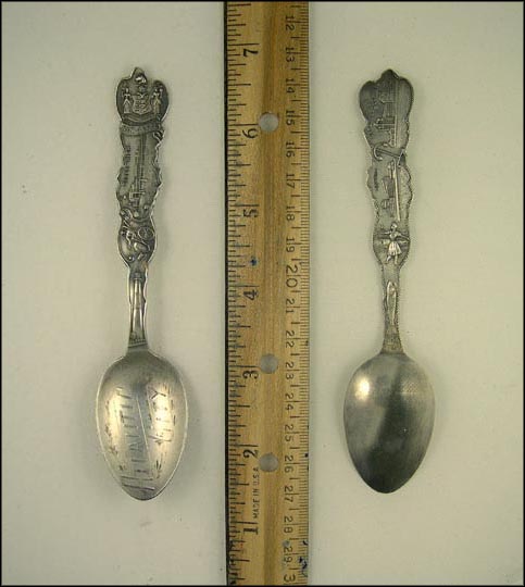 Steel Pier, State Seal, Marlborough Blenheim, Dennis, Fish, Atlantic City, New Jersey Souvenir Spoon MAIN