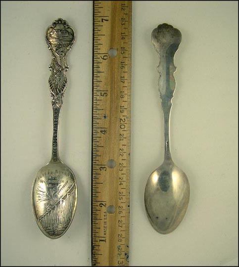 Jacob's Ladder Mount Washington, N.H., White Mountains N.H., Old Man Tip of the House, New Hampshire Souvenir Spoon MAIN