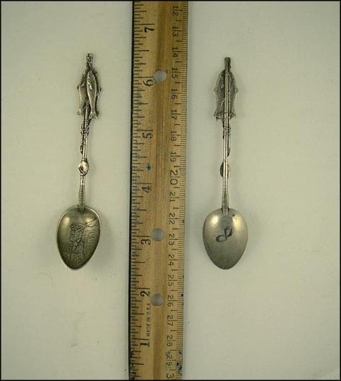 Old Man of the Mountains, Fish, New Hampshire Souvenir Spoon MAIN