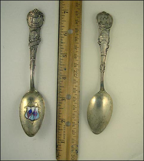 City Seal, Old Hickory, R.E. Lee Monument, Enameled Flags...... Souvenir Spoon MAIN