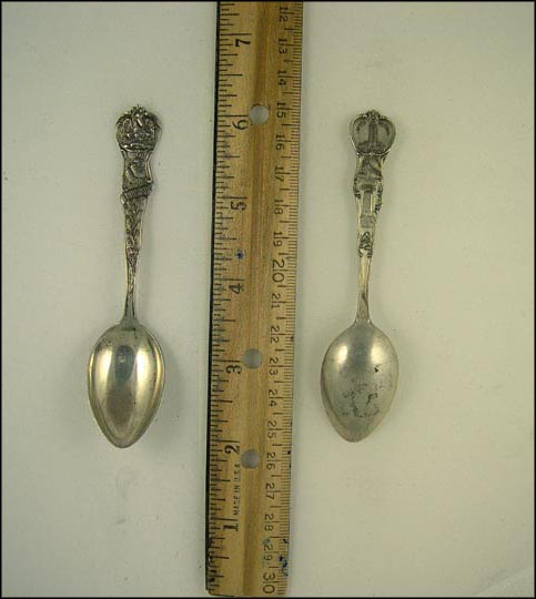 State Seal, State Capitol, Creole Cottage, Jackson Monument, Louisiana Souvenir Spoon MAIN