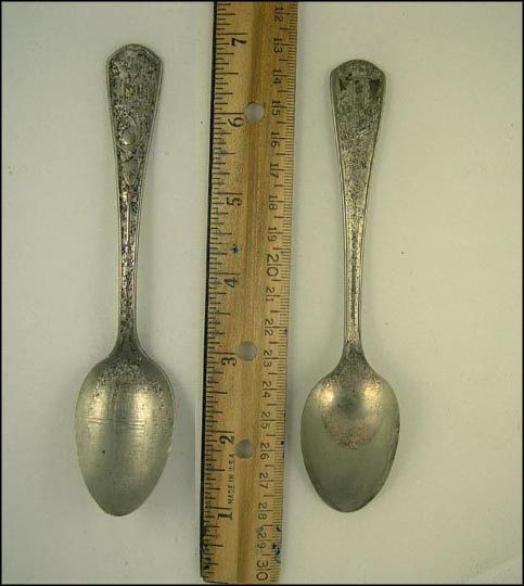 State Seal, East View Administration Building, Hall of Science Rostrum, Chicago, Illinois Souvenir Spoon MAIN