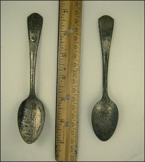 City Seal, General Exhibits Group, Hall of Science Rostrum, Chicago, Illinois Souvenir Spoon MAIN