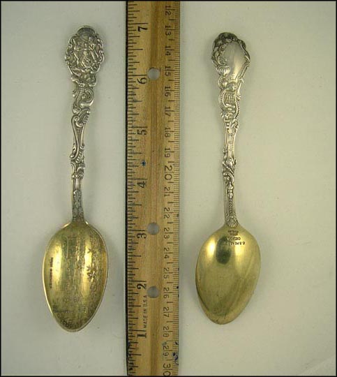 1832, Fort Dearborn Massacre, Chicago, Illinois Souvenir Spoon MAIN