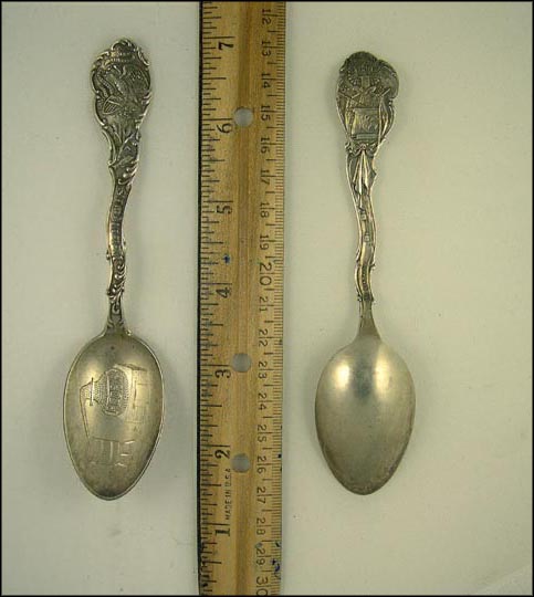 Illinois State Seal, Peoria Distilling, Peoria, Illinois Souvenir Spoon MAIN