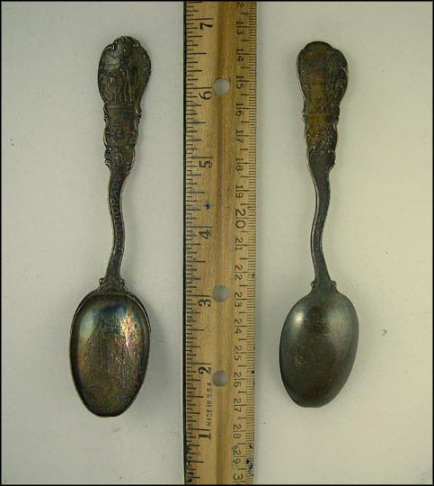 Prospector, Colorado State Seal, Native American, Garden of the gods, Colorado Souvenir Spoon MAIN