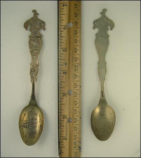 State Capitol, Lone Prospector, Man on Horse, Denver, Colorado Souvenir Spoon MAIN