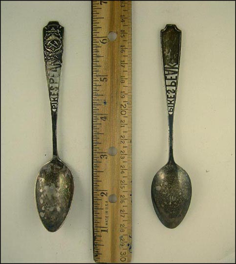State Seal, Cut Out Pikes Peak, Colorado Souvenir Spoon MAIN
