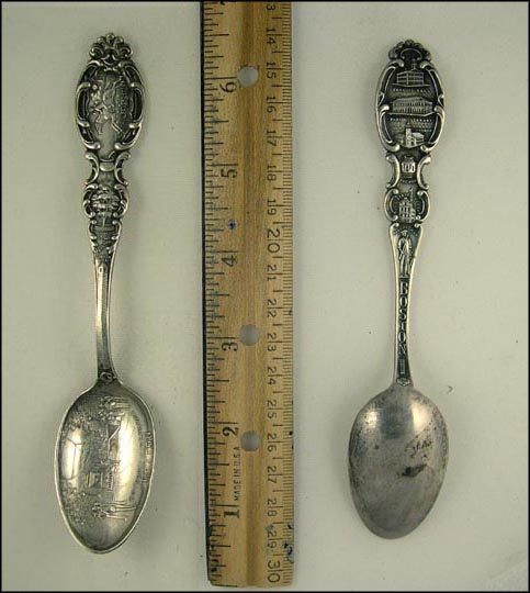Entrance to the Subway, Bunker Hill, Washington Elm Cambridge, Pot Of Beans...... Souvenir Spoon MAIN