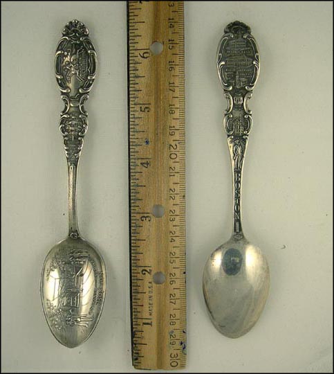 Entrance to the Subway, Bunker Hill 221 feet, Washington Elm Cambridge...... Souvenir Spoon MAIN