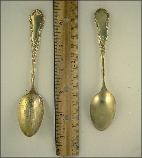 Vesper Club Boat House, Lowell, Massachusetts Souvenir Spoon MAIN