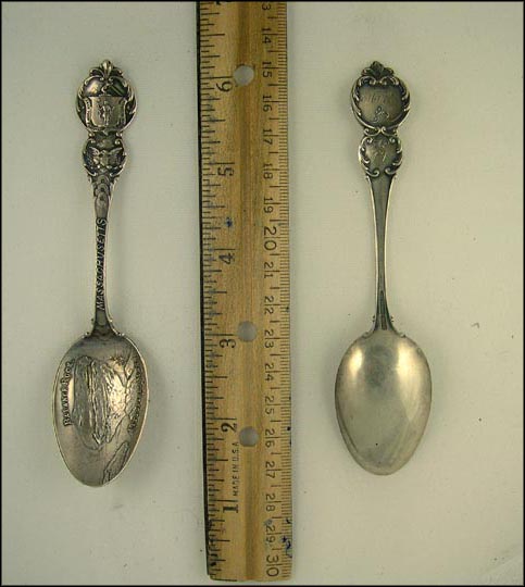 Balance Rock, State Seal, Pittsfield, Massachusetts Souvenir Spoon MAIN