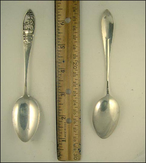 Cut Out John Harvard Monument, Massachusetts Souvenir Spoon MAIN