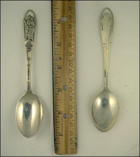 Cut Out John and Priscilla, Plymouth, Massachusetts Souvenir Spoon MAIN