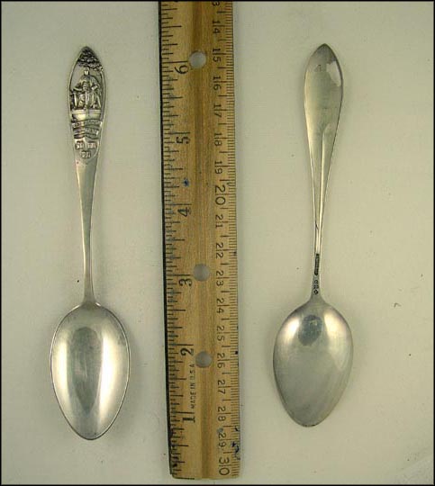Cut Out John Harvard Monument, Massachusetts Souvenir Spoon MAIN