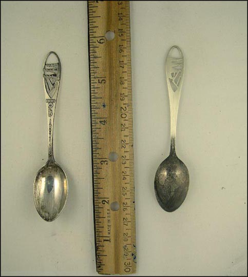 Cut Out Ship, Old Ironsides, Boston, Massachusetts Souvenir Spoon MAIN