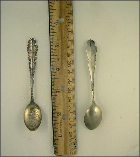 Faneuil Hall, Bunker Hill 221 Feet, Old South Church, Boston, Massachusetts Souvenir Spoon MAIN