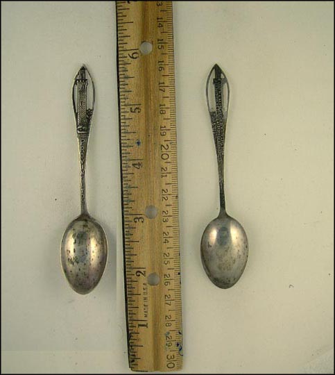 Cut Out, Pilgrim Monument, Mayflower...... Souvenir Spoon MAIN