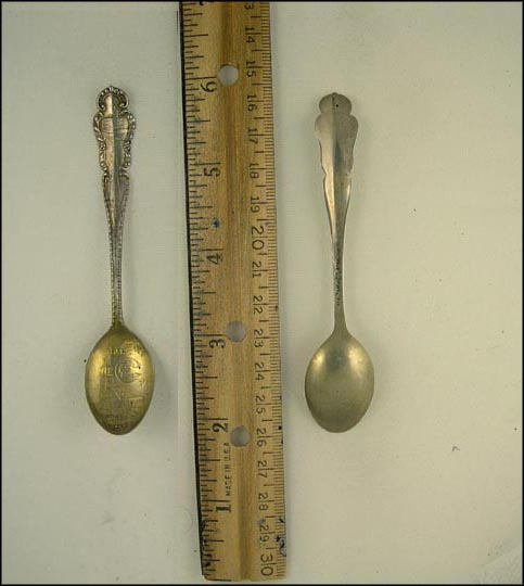 Faneuil Hall, Bunker Hill 221 feet, Old South Church, Boston, Massachusetts Souvenir Spoon MAIN