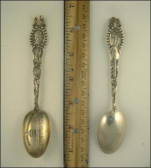 Capitol, George Washington, Mt. Vernon, Tomb, Washington, District of Columbia Souvenir Spoon MAIN