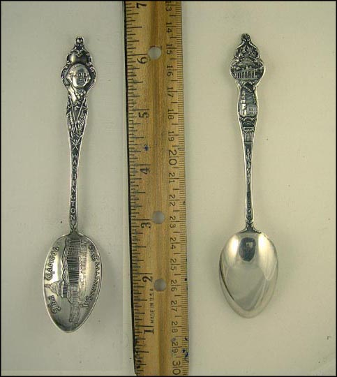 The Capitol, George Washington, Mt. Vernon, Christ Church...... Souvenir Spoon MAIN