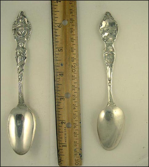 DC Seal, The Capitol, Library of Congress, Mount Vernon...... Souvenir Spoon MAIN