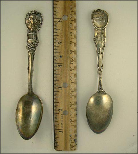 George Washington, White House, Washington Monument...... Souvenir Spoon MAIN