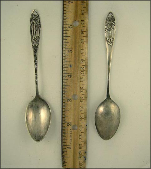 Cut Out Royal Palms, Florida Souvenir Spoon MAIN