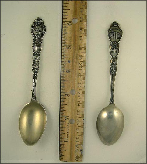 City Seal, Court House, US Post Office, Carnegie Library , Spokane, Washington Souvenir Spoon MAIN