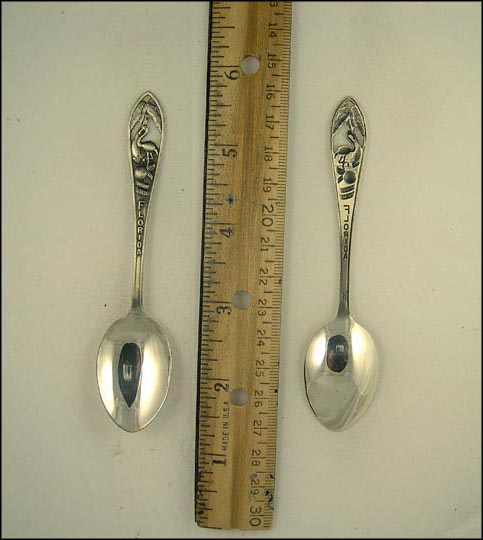 Florida, Sunshine State, Cut Out Flamingo Next To Palm Tree, Florida Souvenir Spoon MAIN
