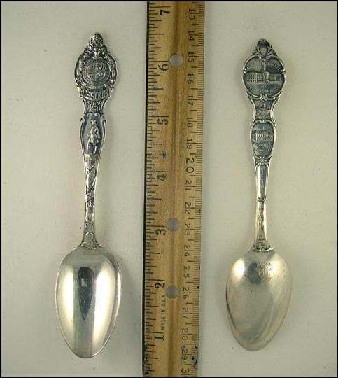 Missouri State Seal, Pierre La Clede, Old Fort St. Louis...... Souvenir Spoon MAIN