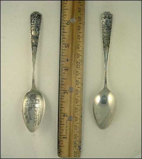 Santa Barbara Mission 1786, Dolores, Los Angeles, Santa Barbara...... Souvenir Spoon MAIN