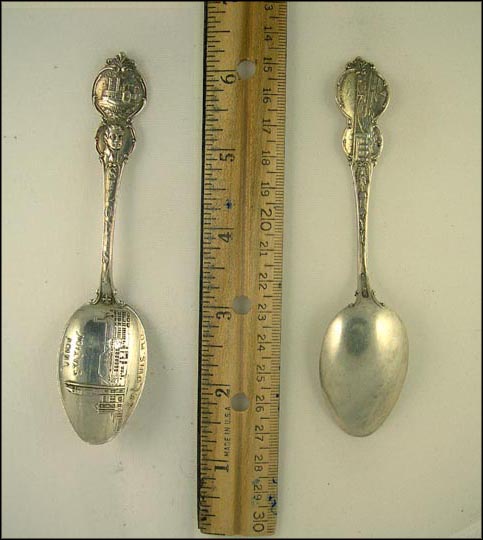 Union Station, City Seal, Jefferson, Eads Bridge, Columbus Monument, St. Louis, Missouri Souvenir Spoon MAIN