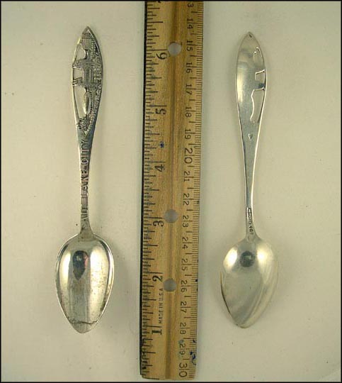 Cut Out City Scene, Salt Lake City, Utah Souvenir Spoon MAIN