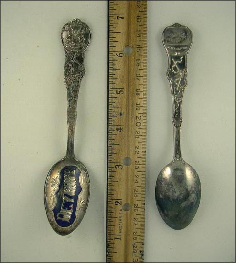 Enameled, State Seal, State Capitol, Detroit, Michigan Souvenir Spoon MAIN