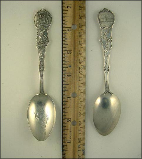 State Seal, State Capitol, Sault  Sainte Marie, Michigan Souvenir Spoon MAIN