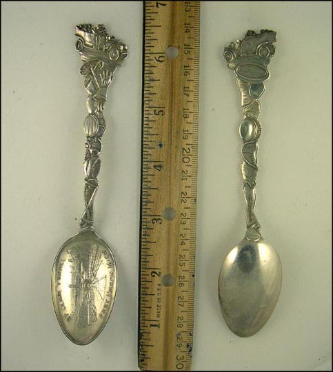 St. Clair Tunnel, Old Car, Port Huron, Michigan Souvenir Spoon MAIN