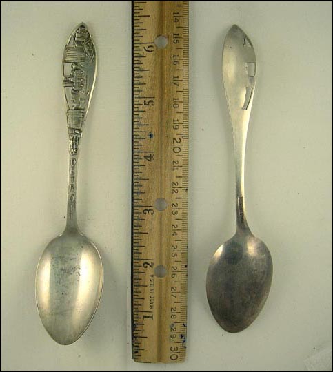Cut Out Campus Martius, Detroit, Michigan Souvenir Spoon MAIN
